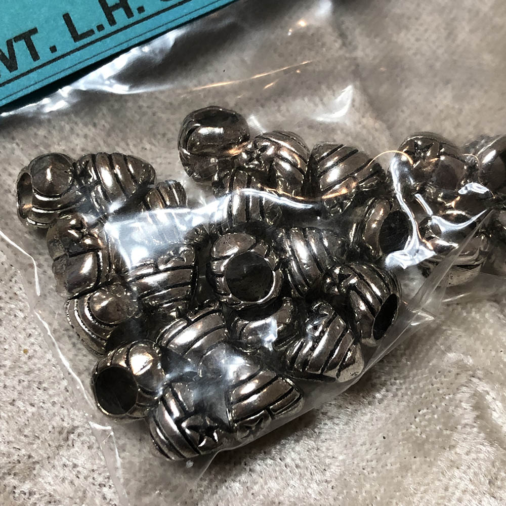 Pewter Large Hole Star Ring Beads