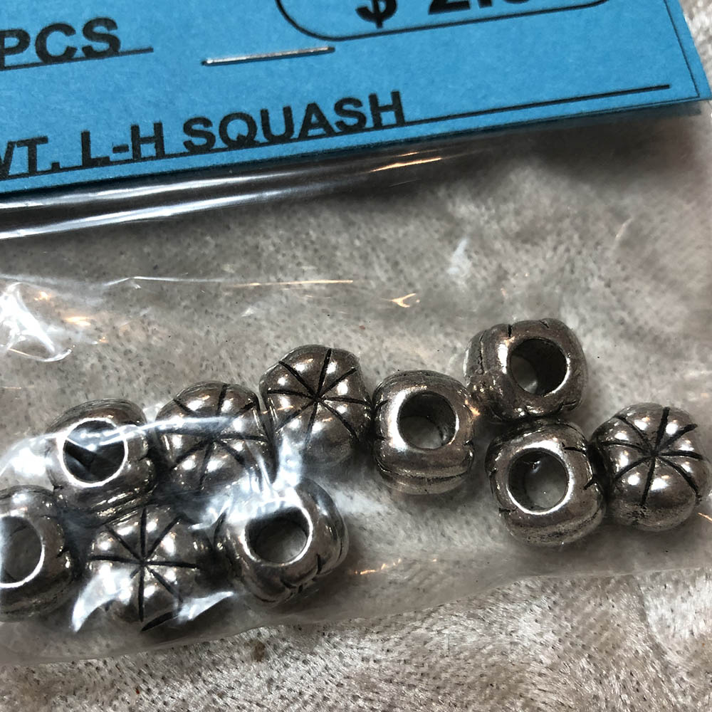 Pewter Large Hole Squash Beads