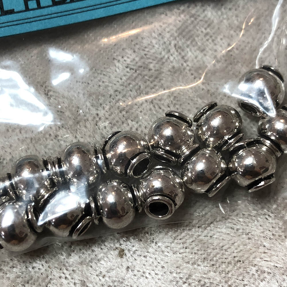 Pewter Large Hole Barrel Beads