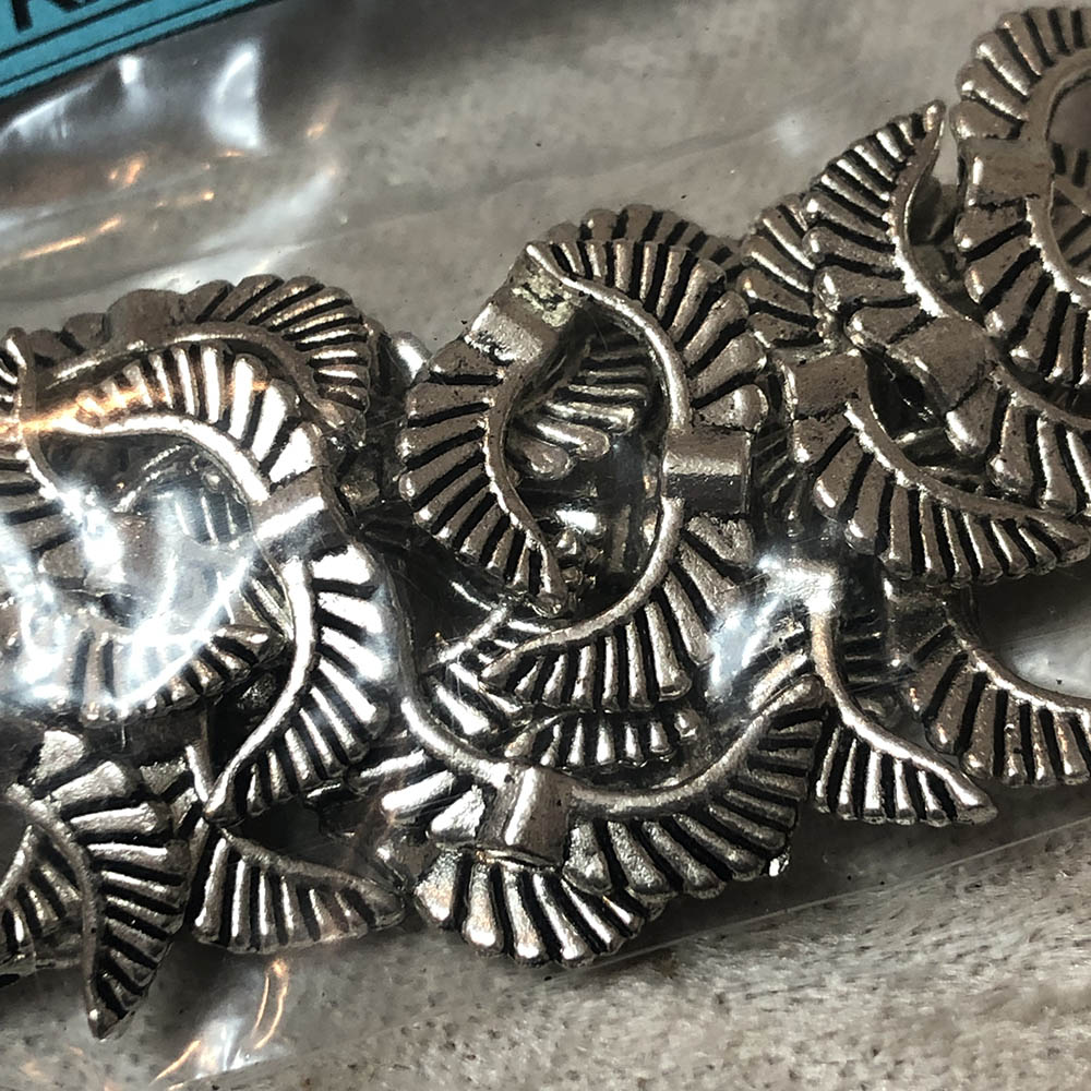 Pewter Raptor Wings Beads