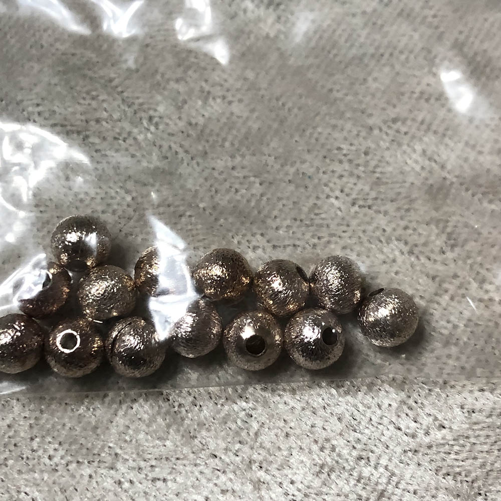 Silver Plated 5mm Stardust Round Beads