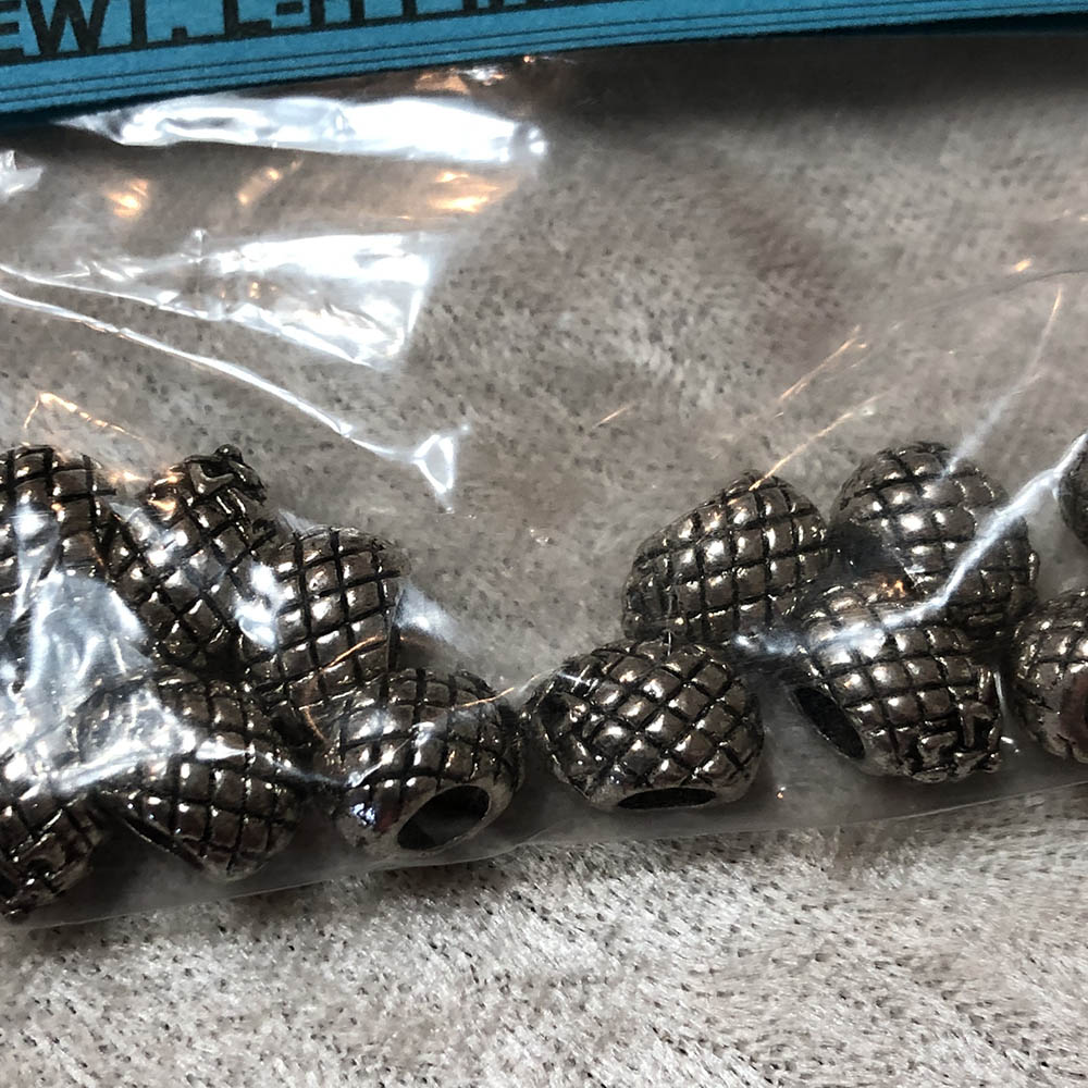 Pewter Large Hole Pineapple Beads