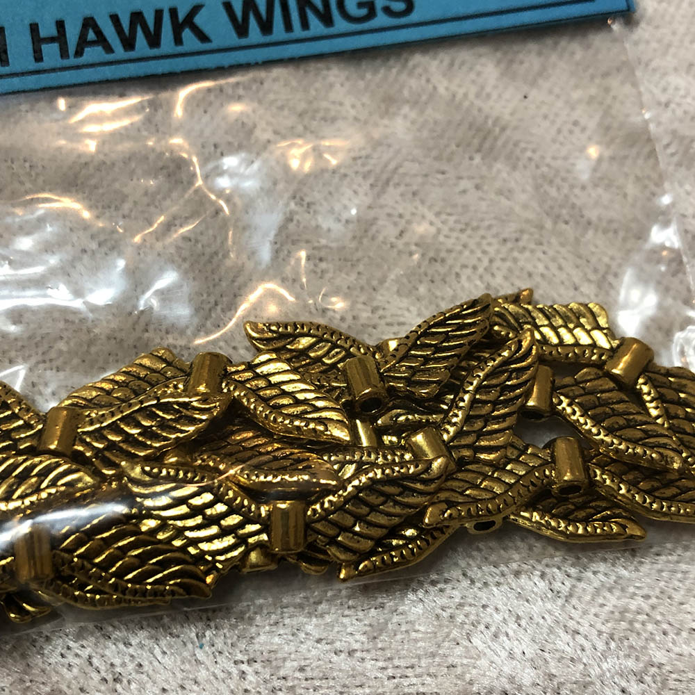 Gold Plated Bali Hawk Wing Beads