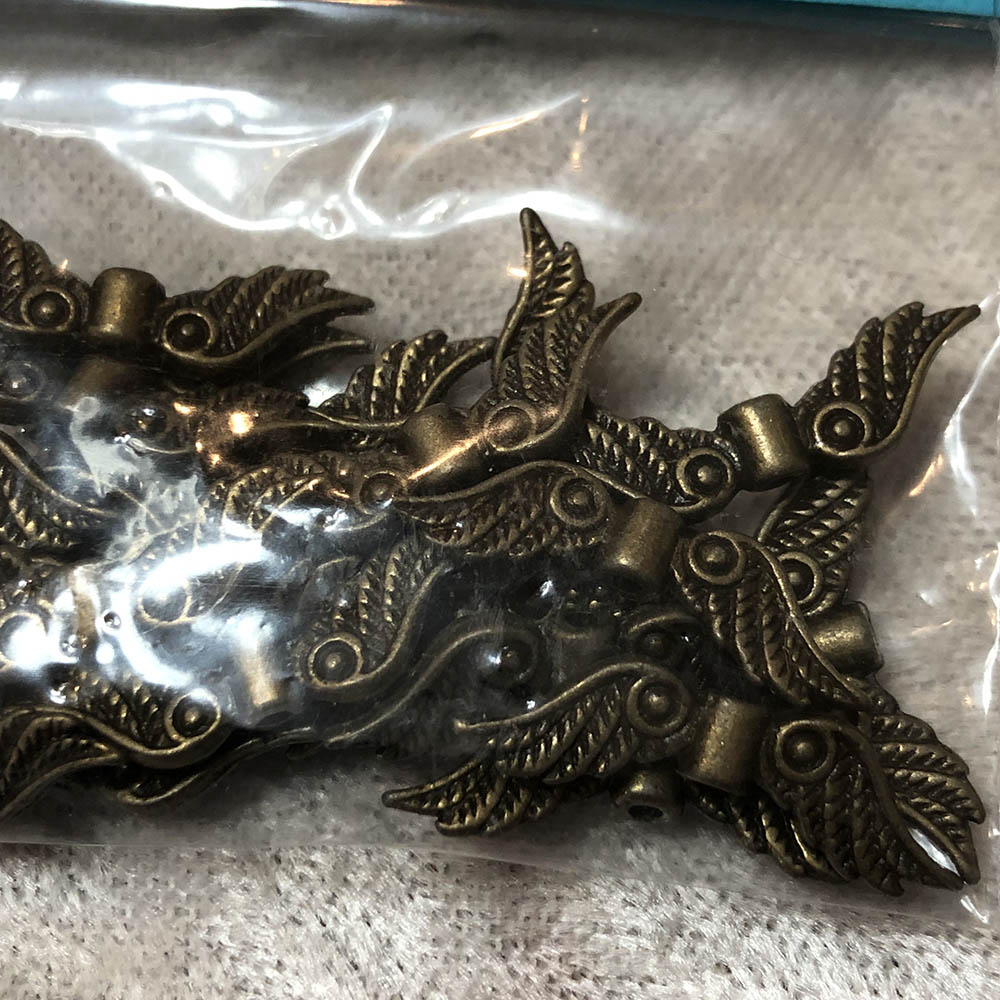 Antique Brass Detailed Wing Beads