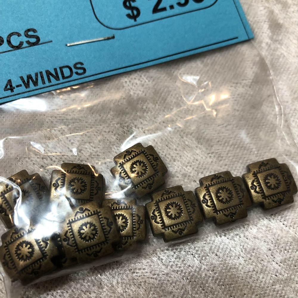 Antique Brass 4-Winds Beads