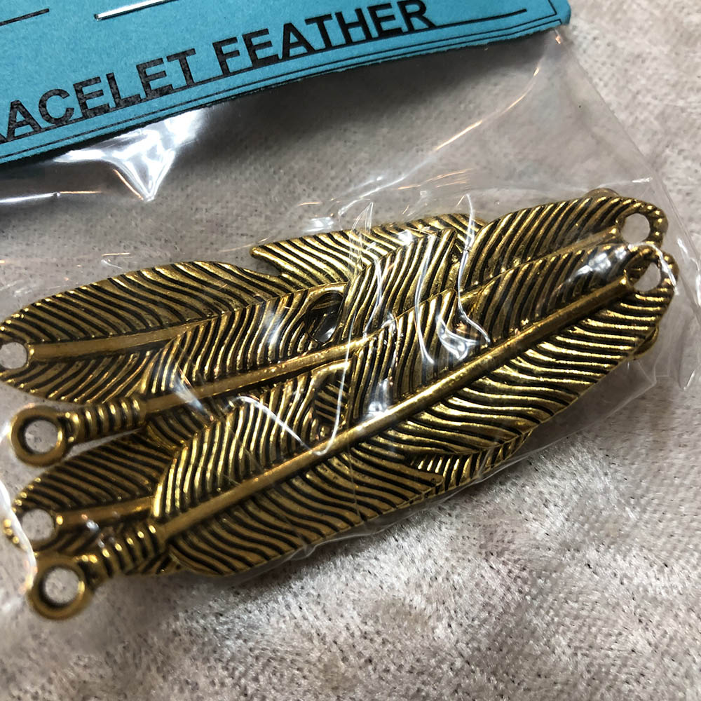 Gold Plated Bracelet Feather