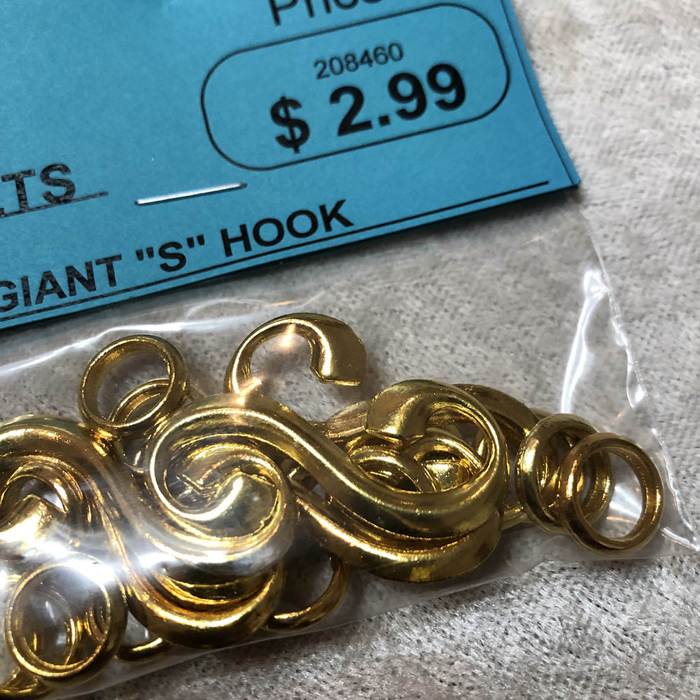 Gold Plated Giant S Hooks