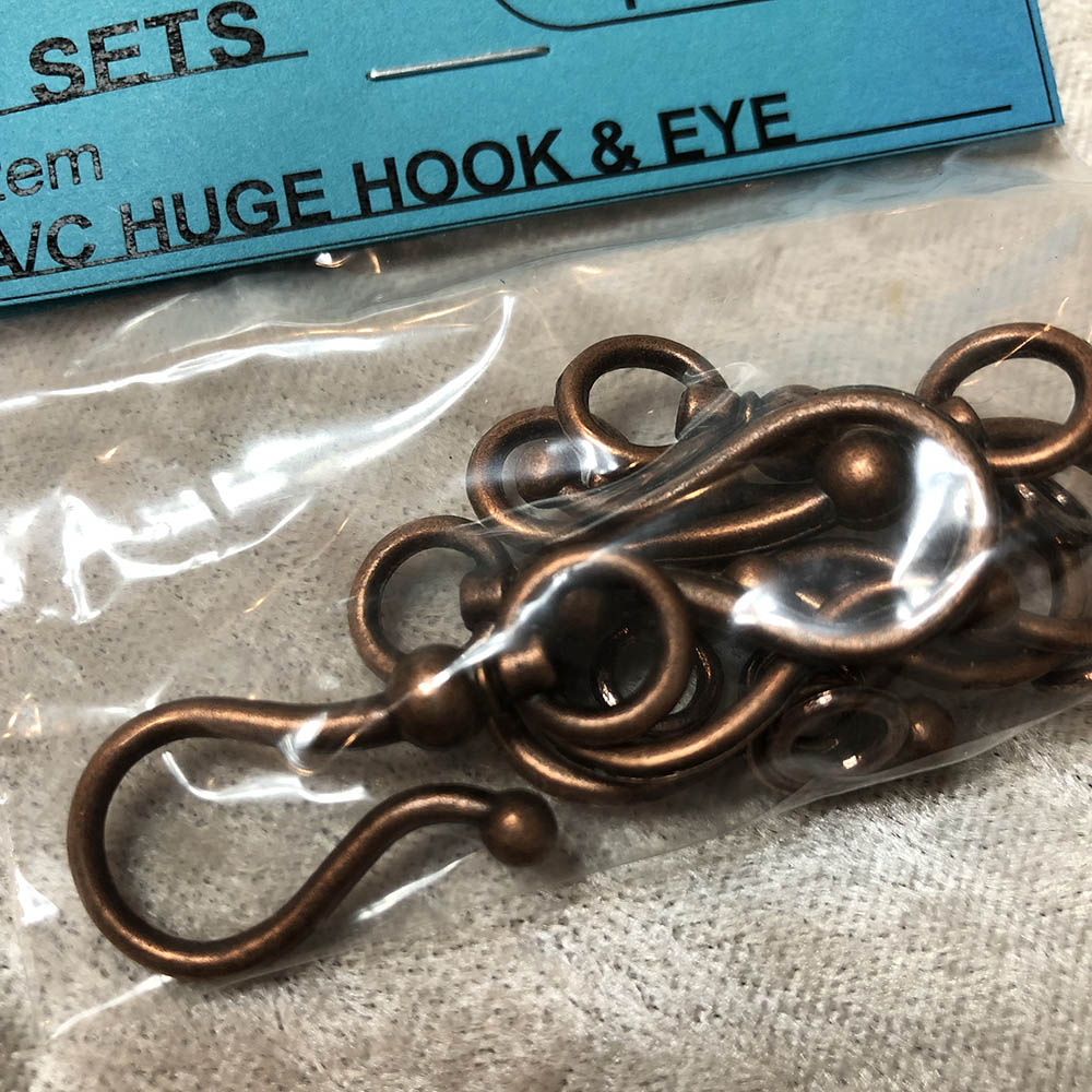 Antique Copper Plated Huge Hook & Eye