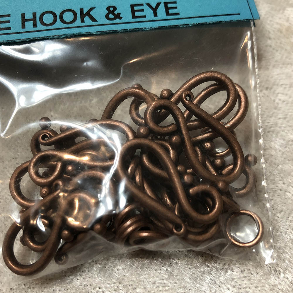 Copper Plated Simple Hook and Eye Clasps