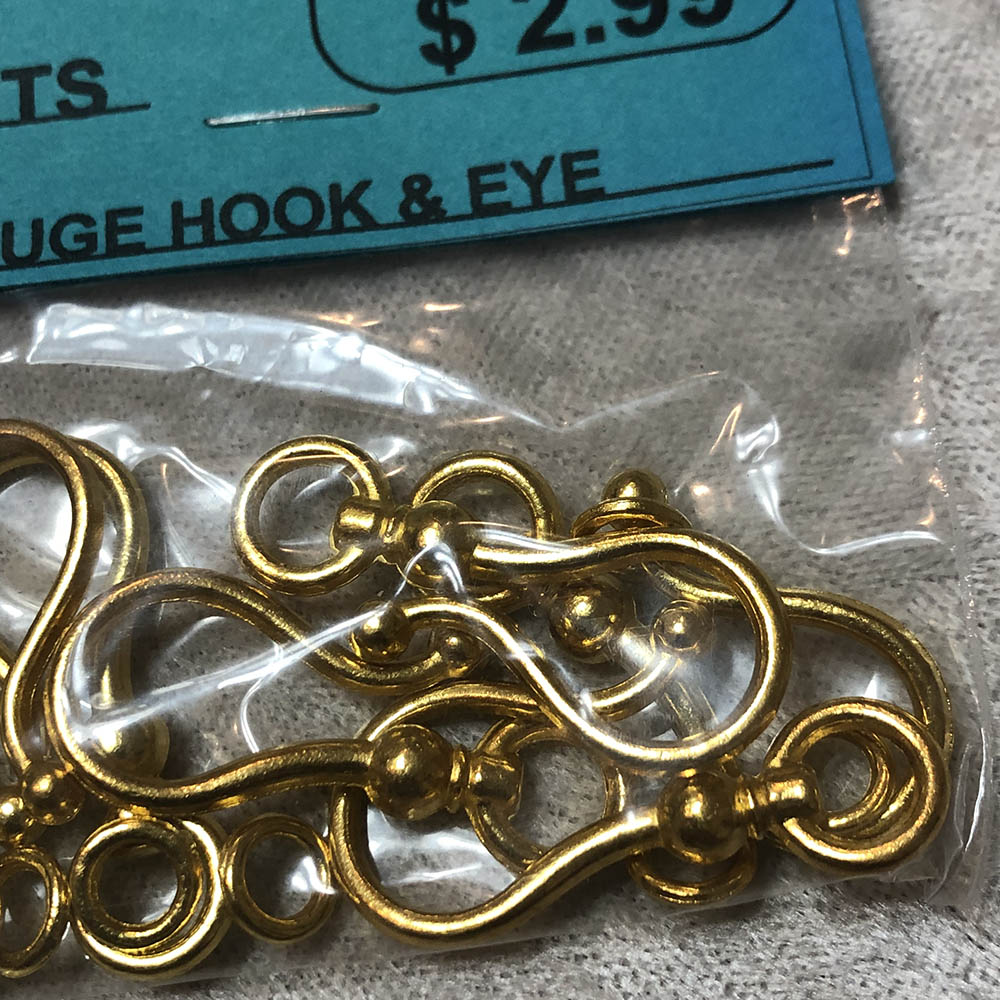 Gold Plated Huge Hook & Eye Clasps