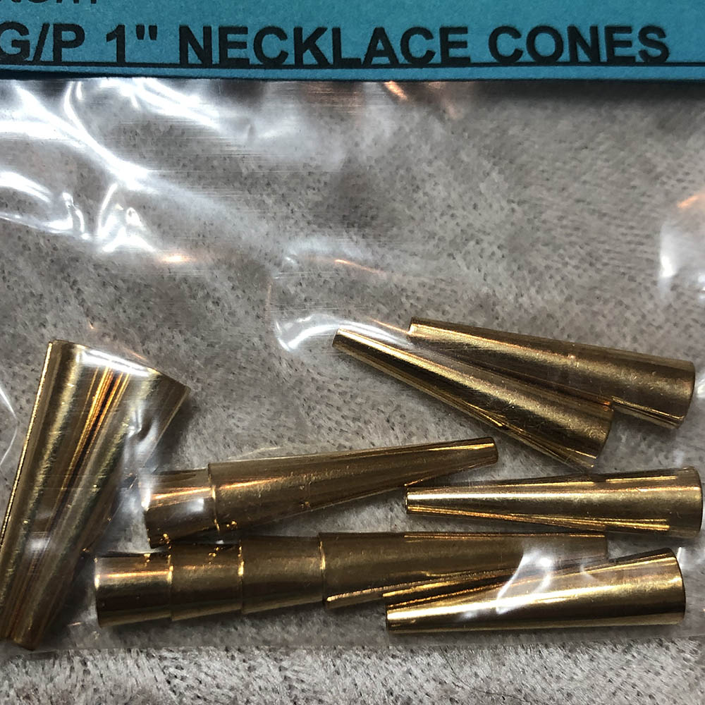 Gold Plated 1" Necklace Cones