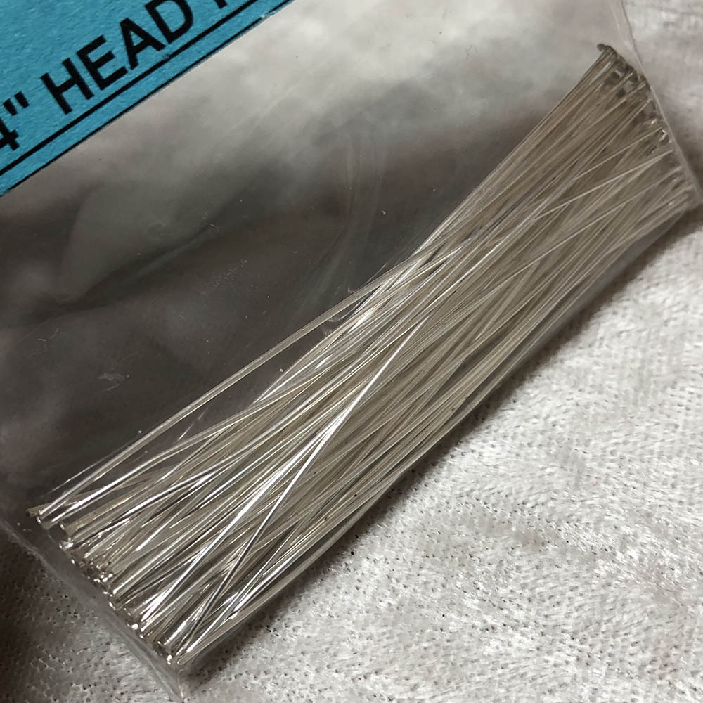 Silver Plated 2 3/4" Head Pins