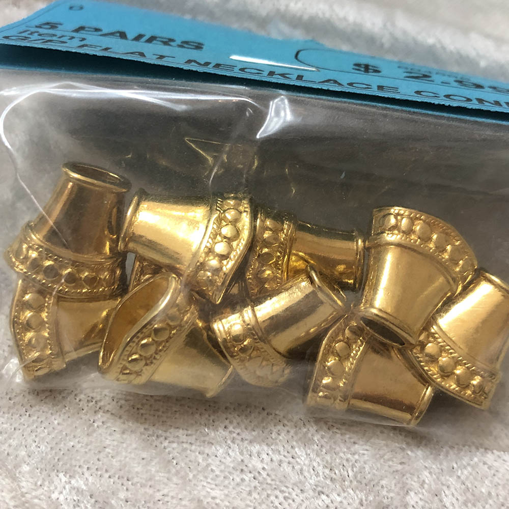 Gold Plated Flat Necklace Cones