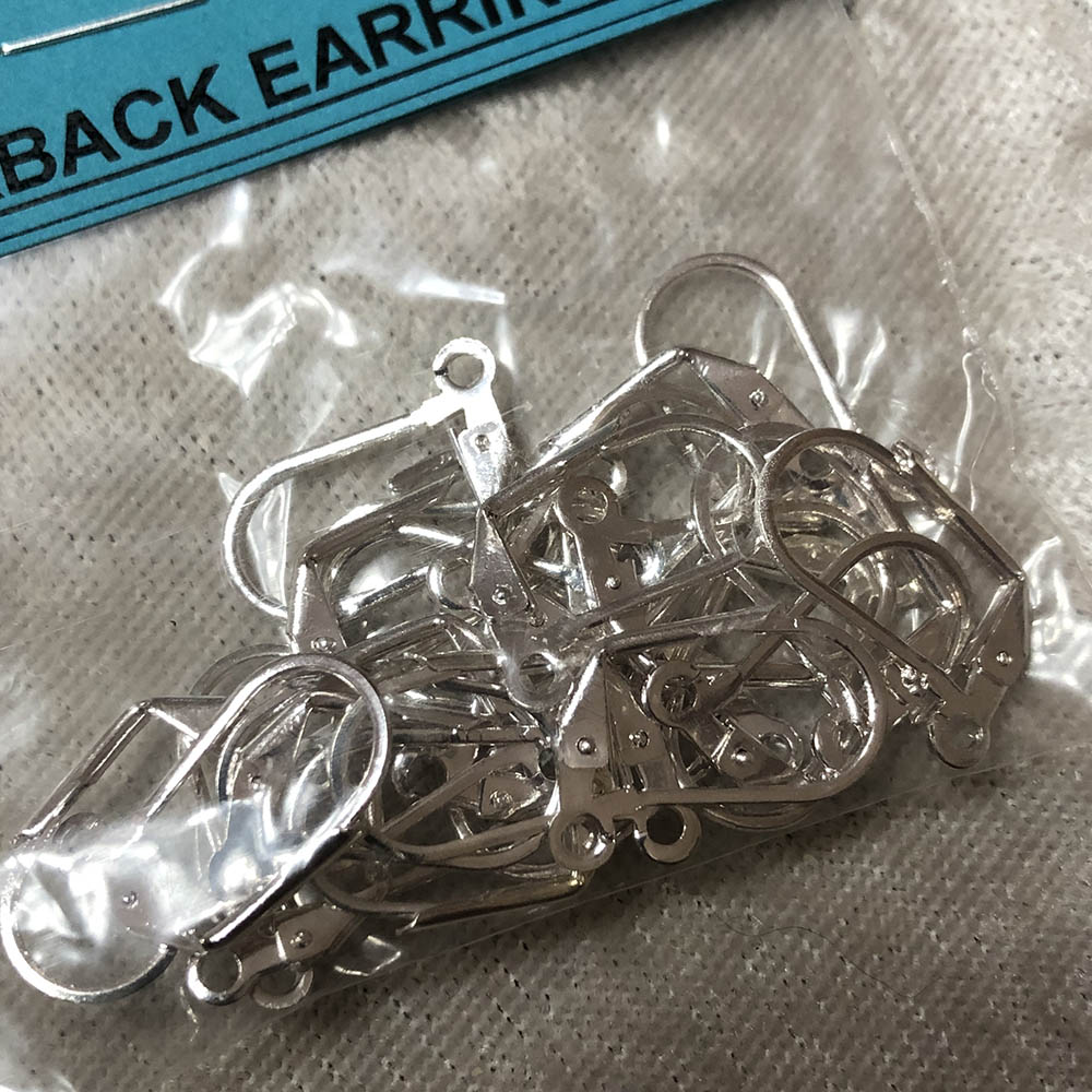 Silver Plated Medium Leverback Earrings