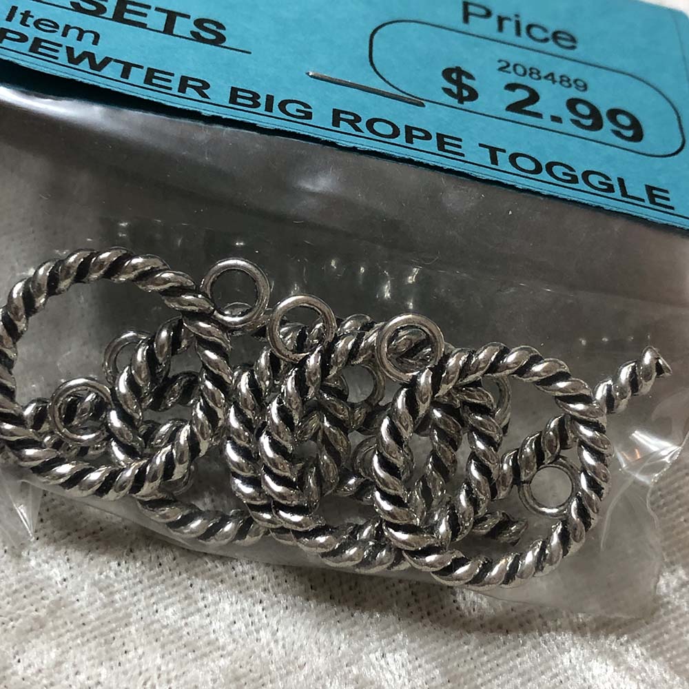 Pewter Big Rope Toggles