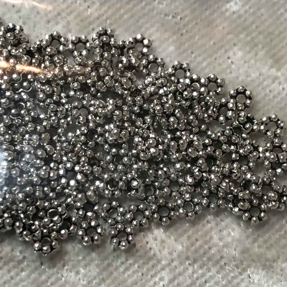 1 x 3mm Pewter Tiny Disc Beads