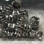 Pewter Large Hole Floral Motif Beads