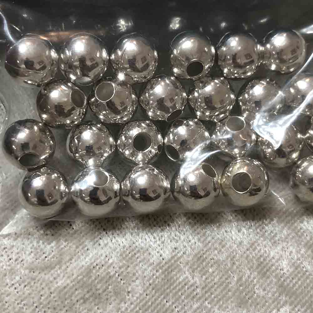 Silver Plated 10mm Round Beads