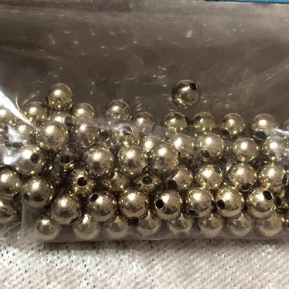 Gold Plated 5mm Round Beads