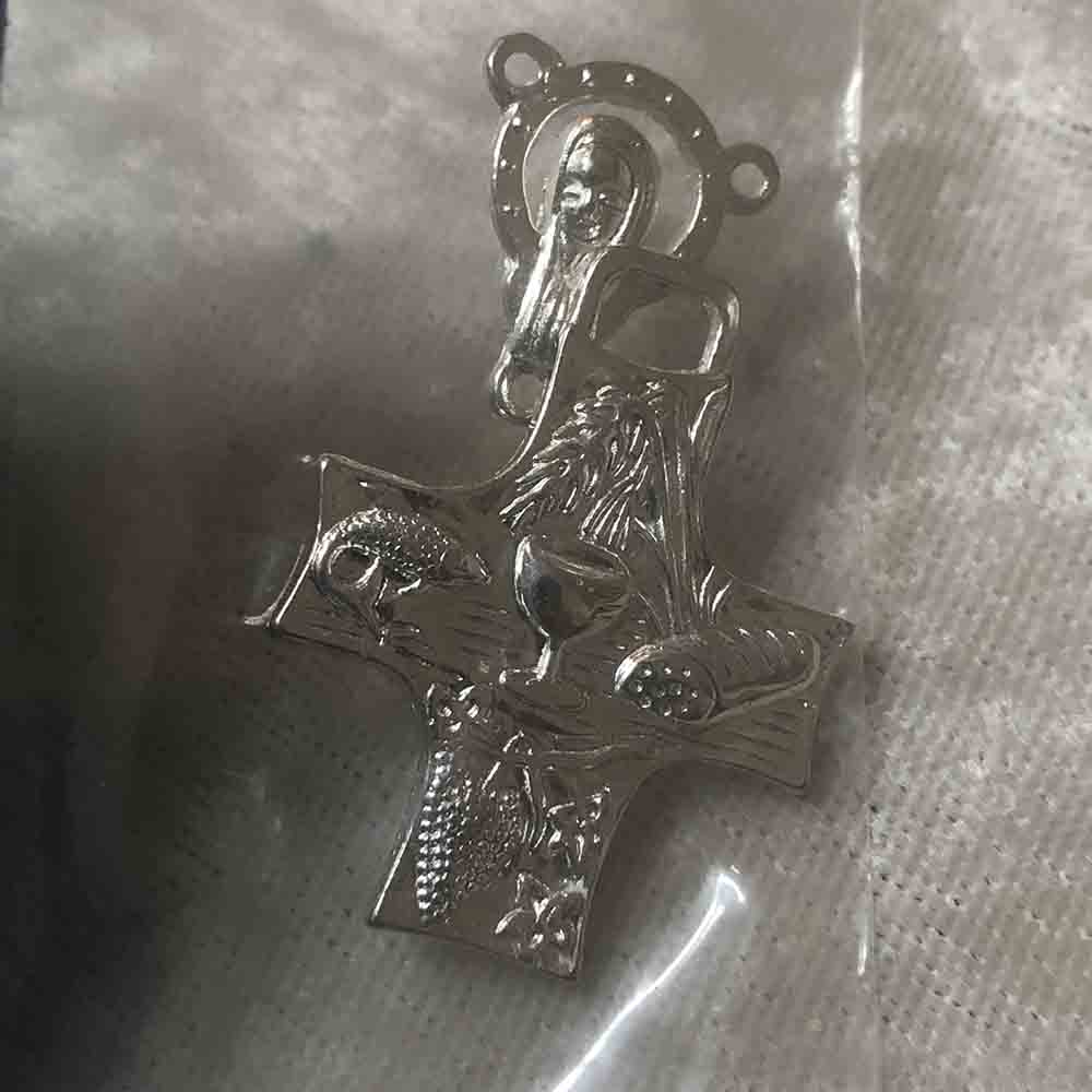 Silver Plated "Symbols" Rosary Set