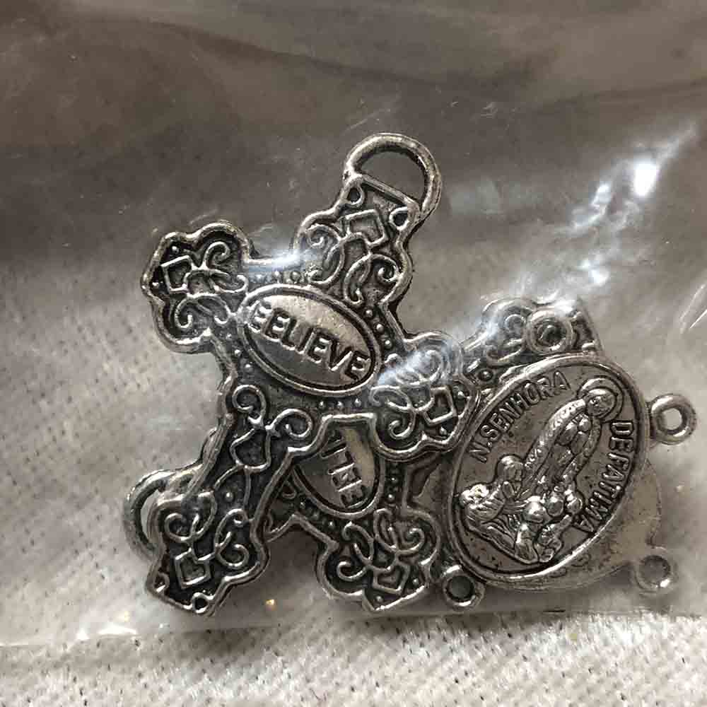 Pewter St. Teresa de Fatima Rosary Set