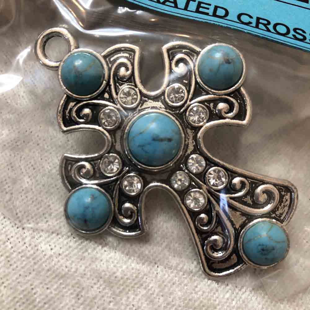 Silver Plated Decorated Cross Pendants