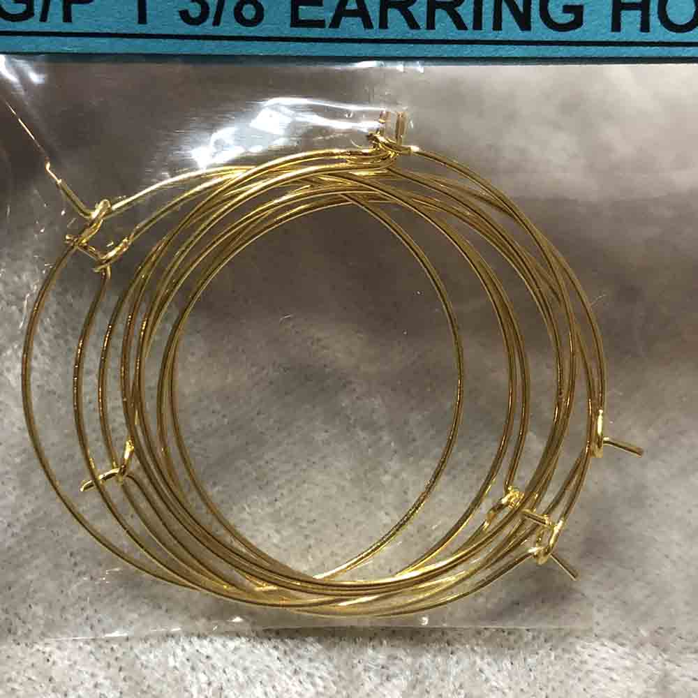 Gold Plated 1 3/8" Earring Hoops