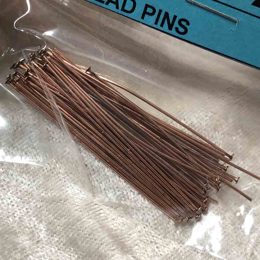 Antique Copper 2" Head Pins