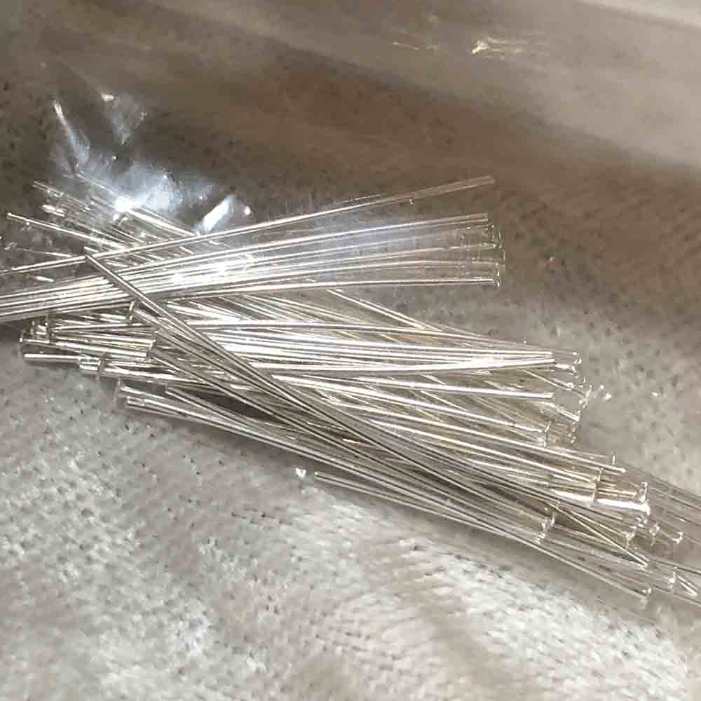 Silver Plated 1 1/4" Head Pin