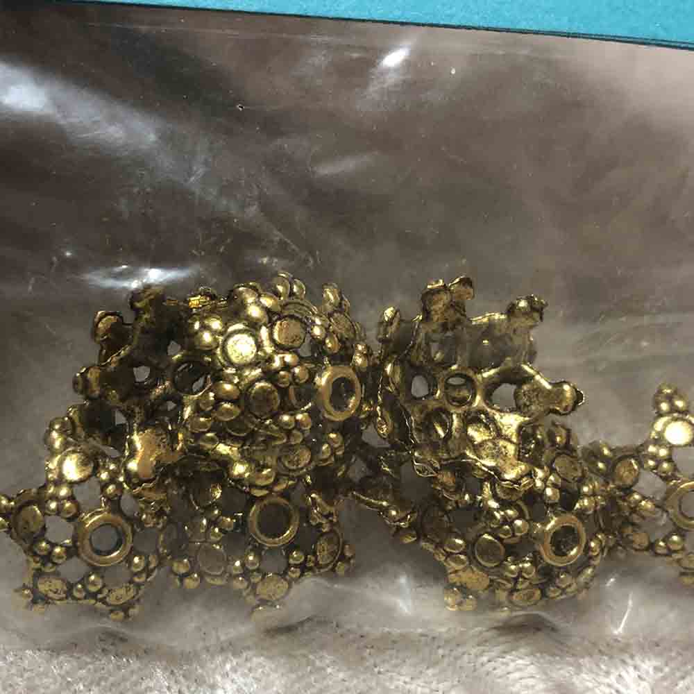 Large Gold Plated Bead Caps