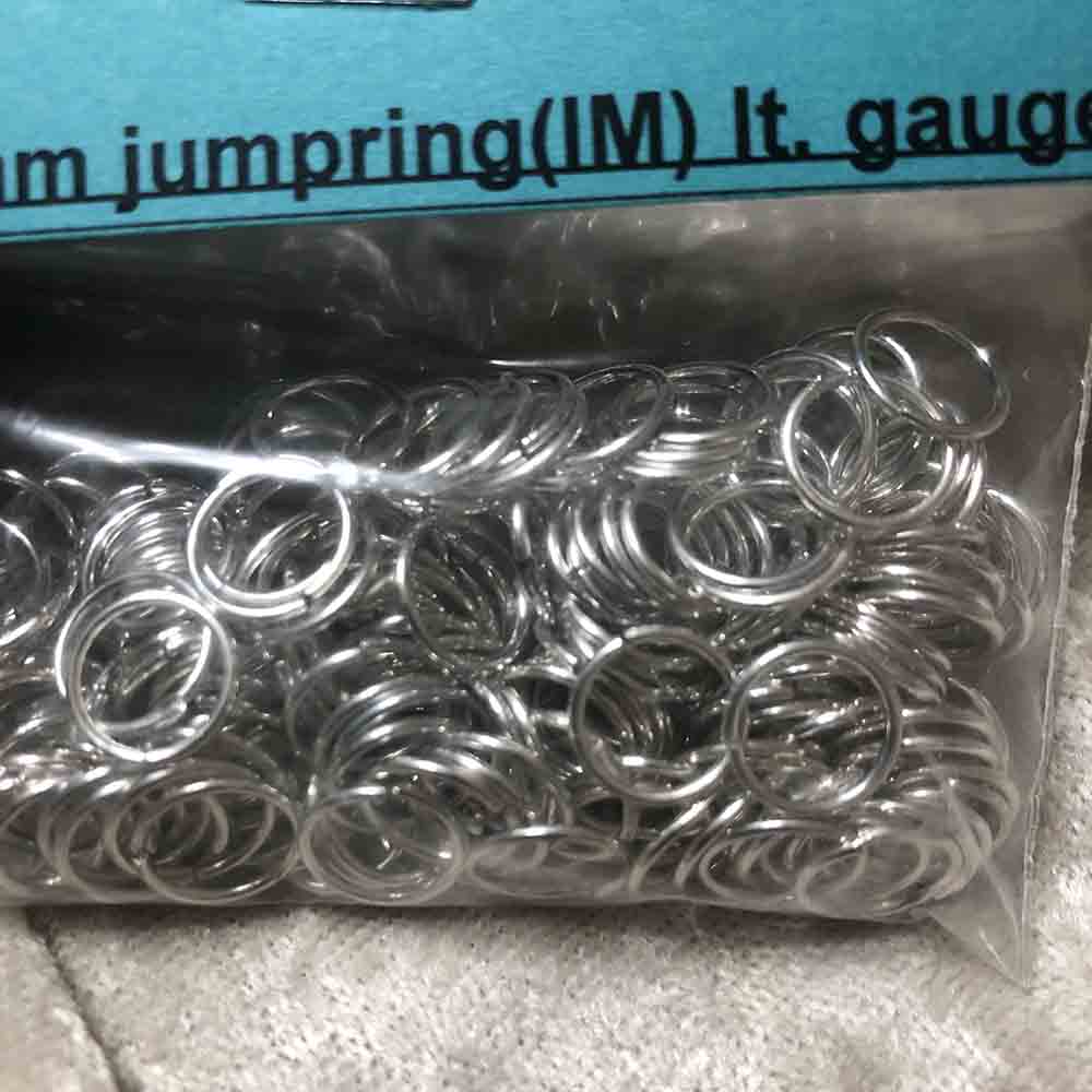 Silver Plated 8mm Jumprings Light Gauge