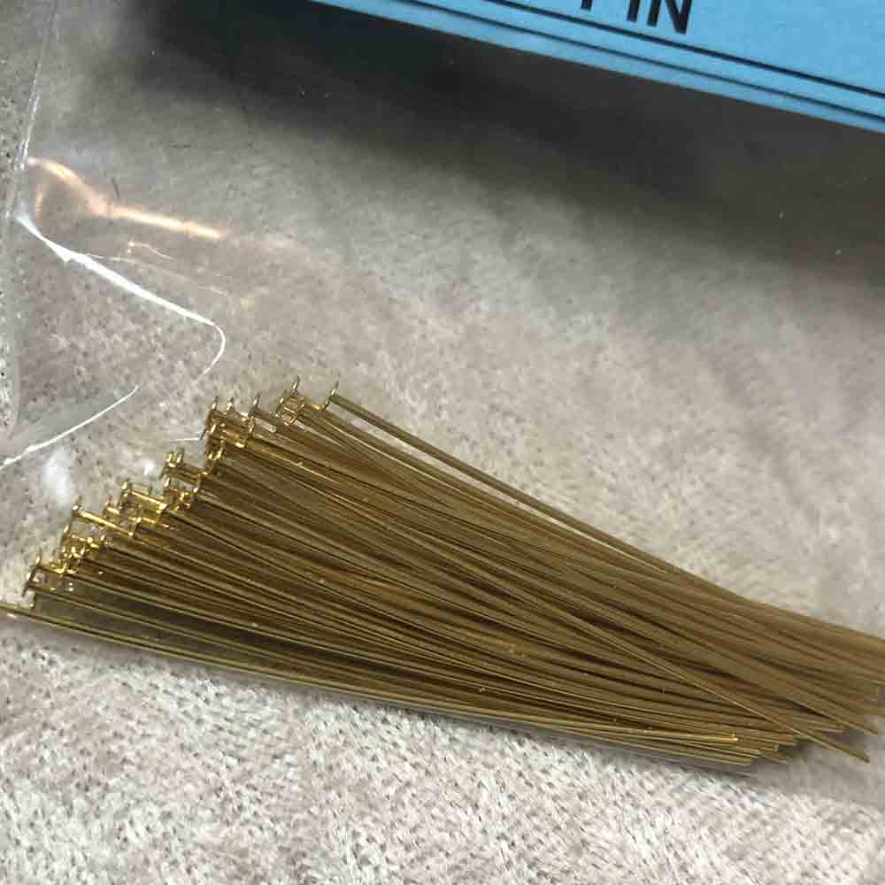 Gold Plated 2" Head Pins