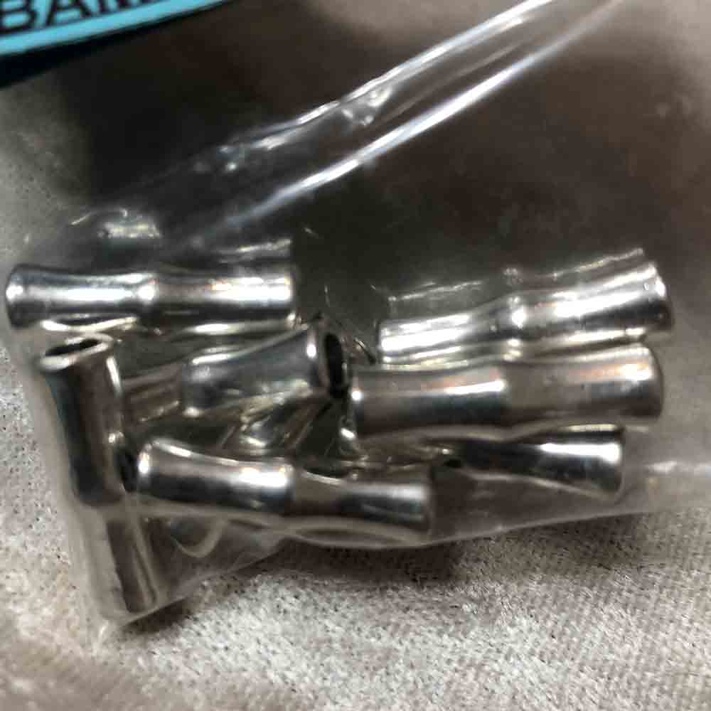 Silver Plated Bamboo Pipe Beads