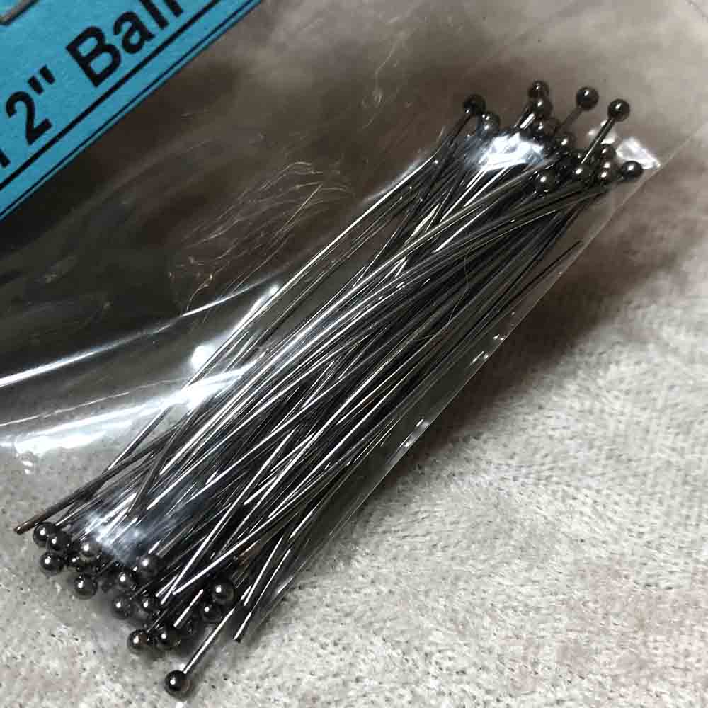 Gunmetal 2" Ball Head Pins