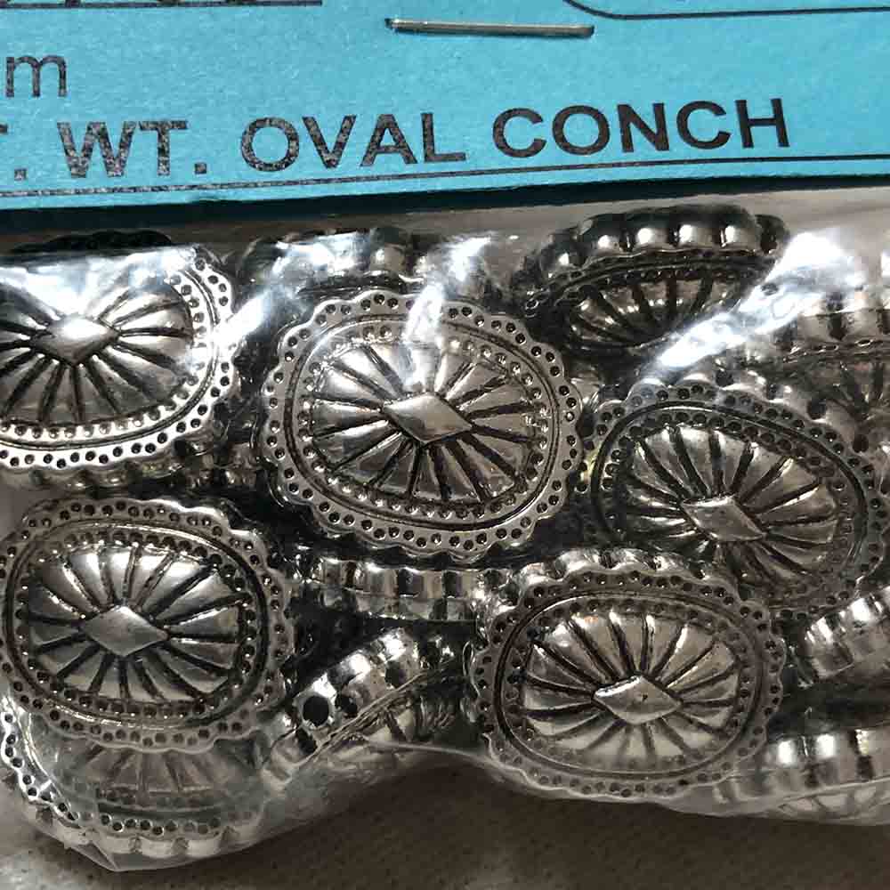 Silver Plated Light Weight Oval Conch Beads