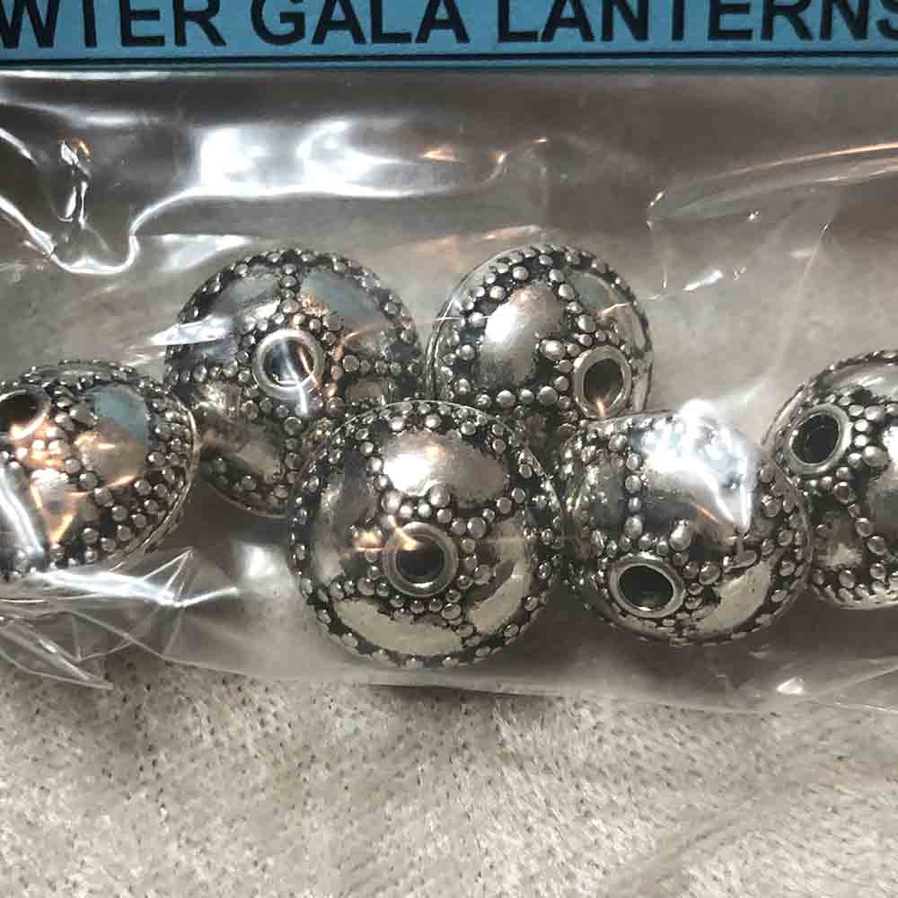 Pewter Gala Lantern Beads