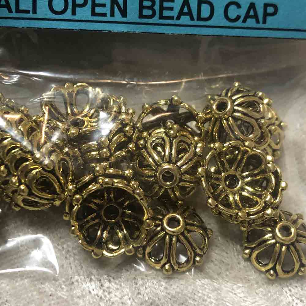 Gold Plated Bali Open Bead Cap