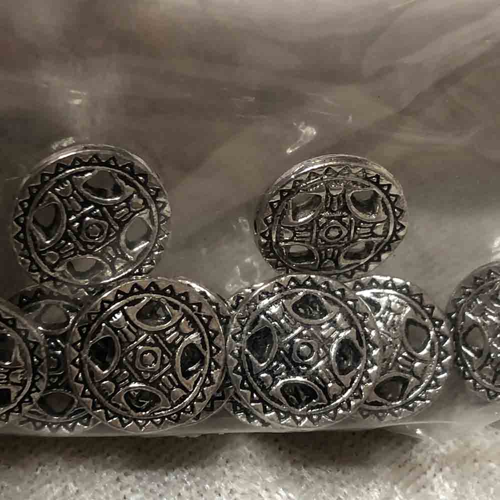 Pewter Small Shield Beads