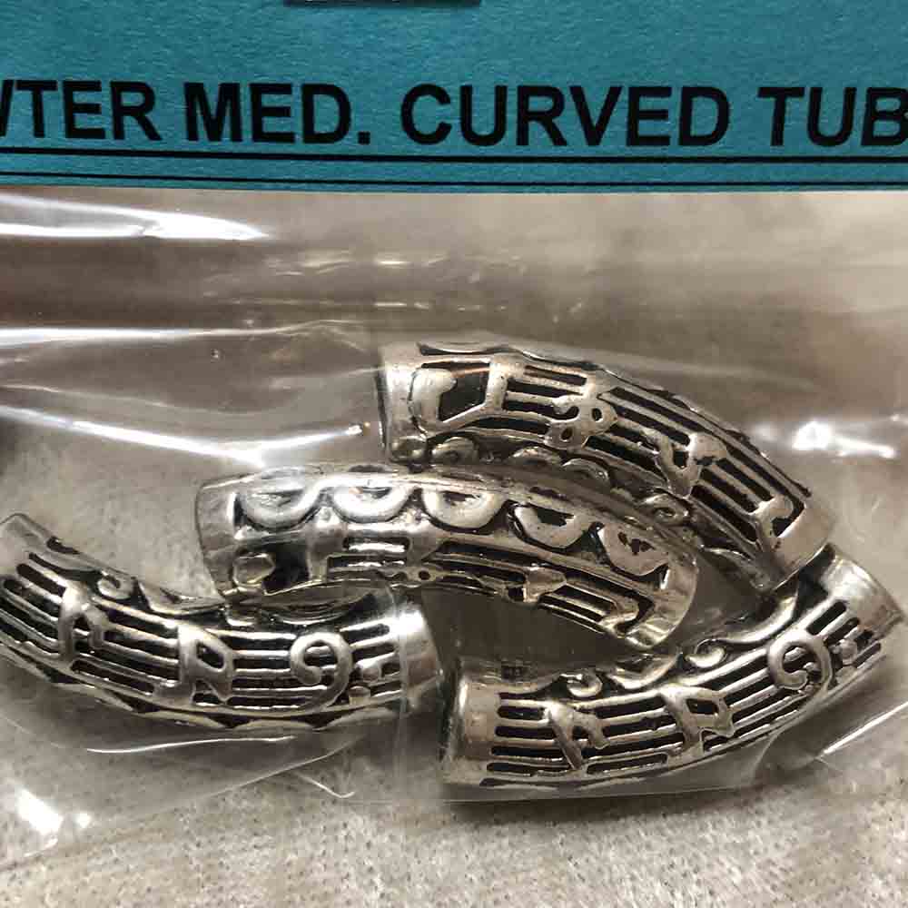 Pewter Medium Curved Hollow Tubes