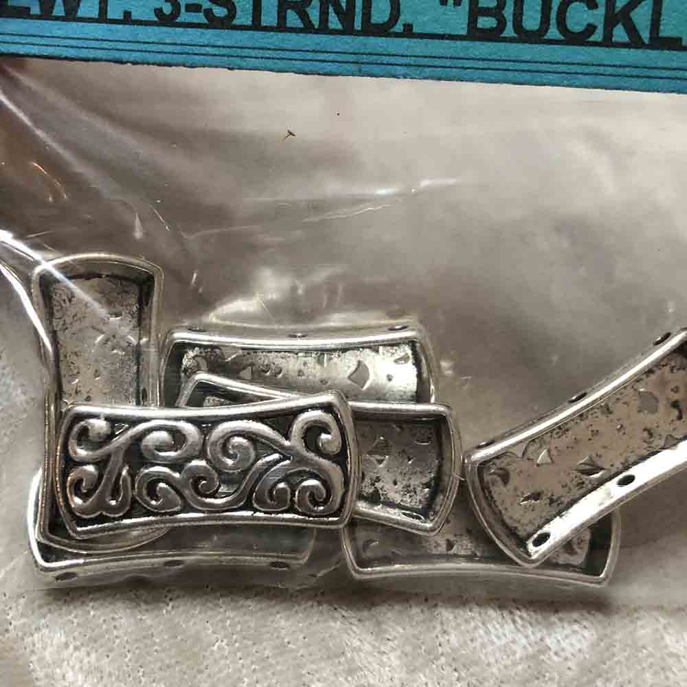 Pewter 3-Strand Buckle Spacers