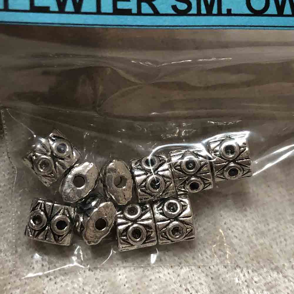 Pewter Small Owl Spacer Beads