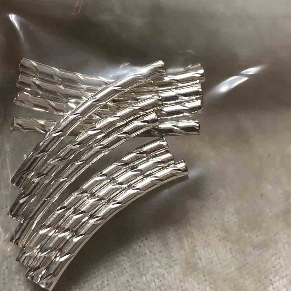 Silver Plated Thin Curved Tubes