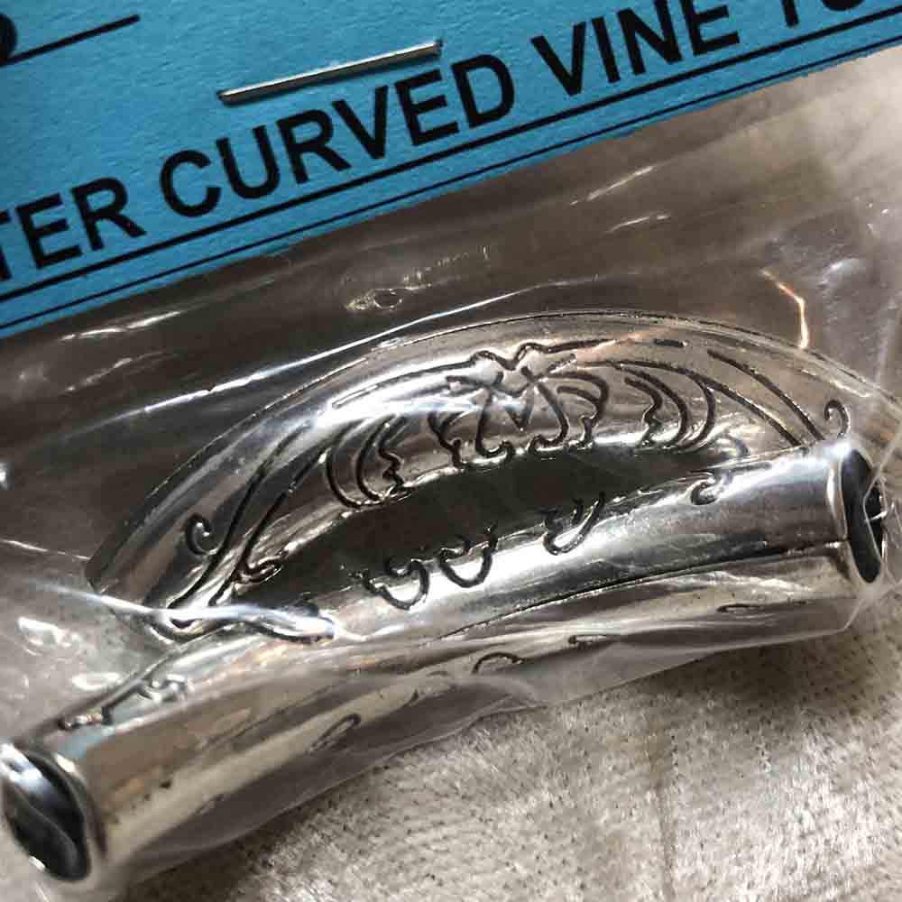 Pewter Curved Vine Tube Beads