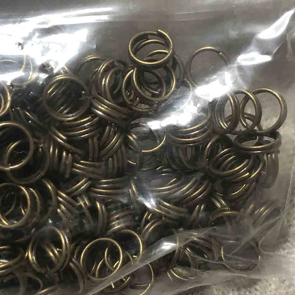 Antique Brass 6mm Split Rings