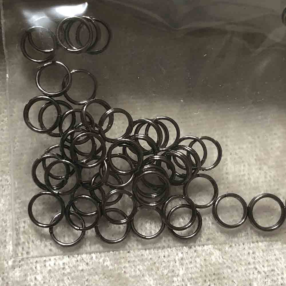 Gunmetal 6mm Split Rings