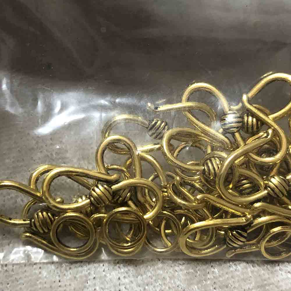 Gold Plated Bali Small S Clasps