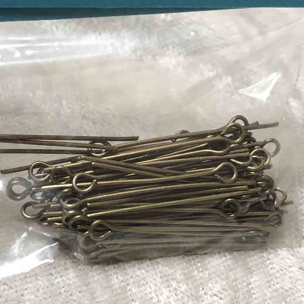 Antique Brass 1 1/4" Eye Pins