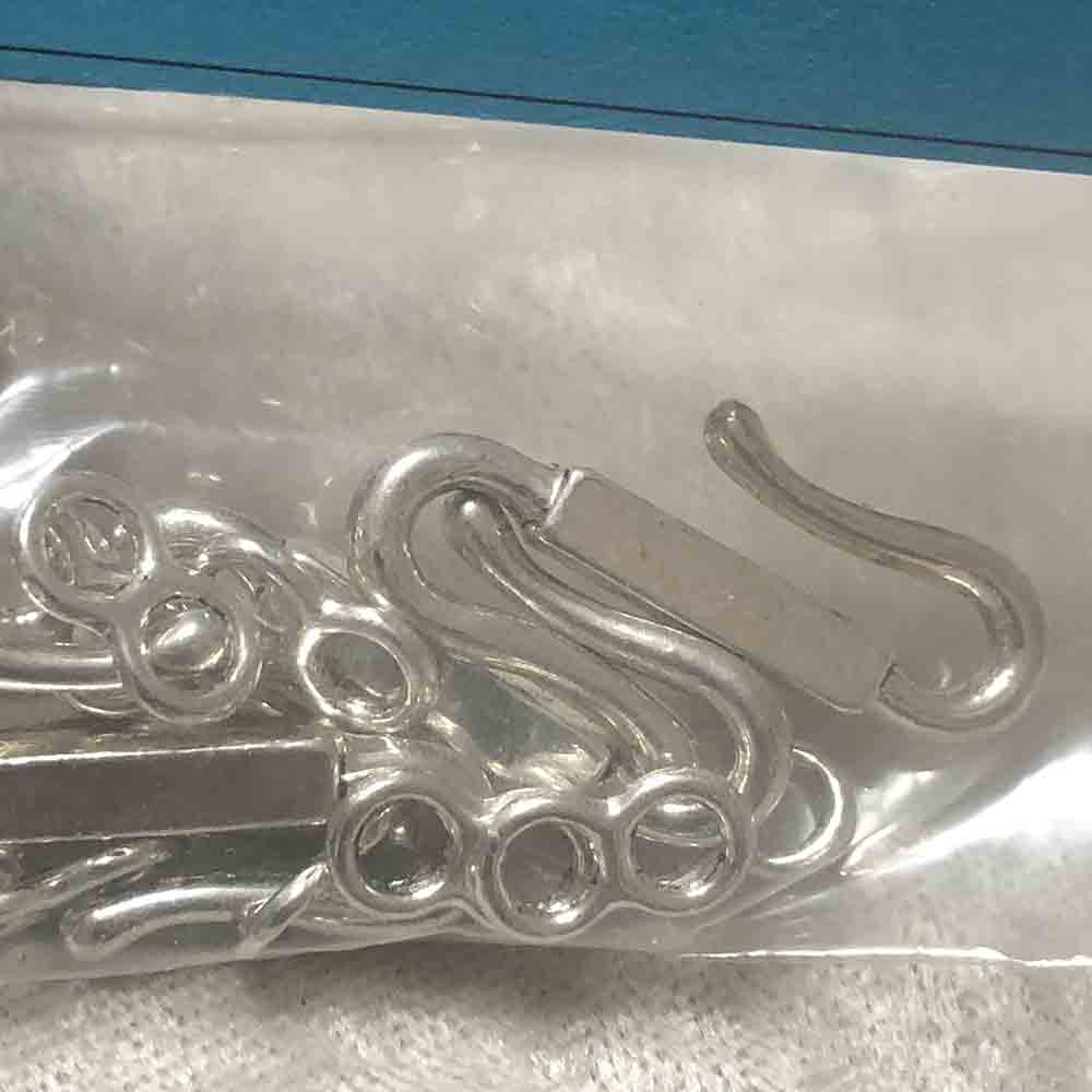 Silver Plated Boxed S Hook Necklace Clasps