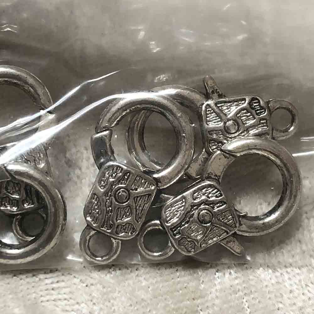 Pewter Abstract Padlock Clasps