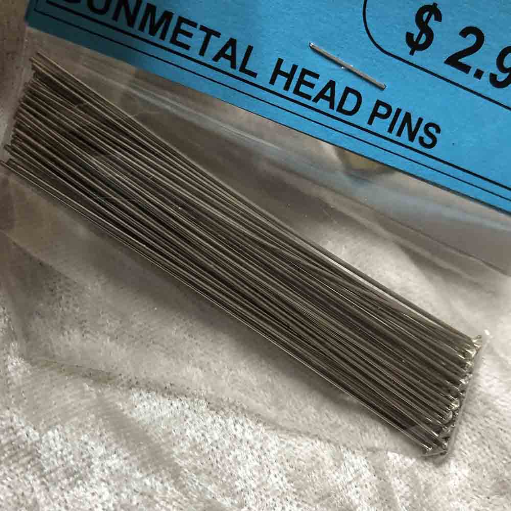 Gunmetal 2 3/4" Head Pins